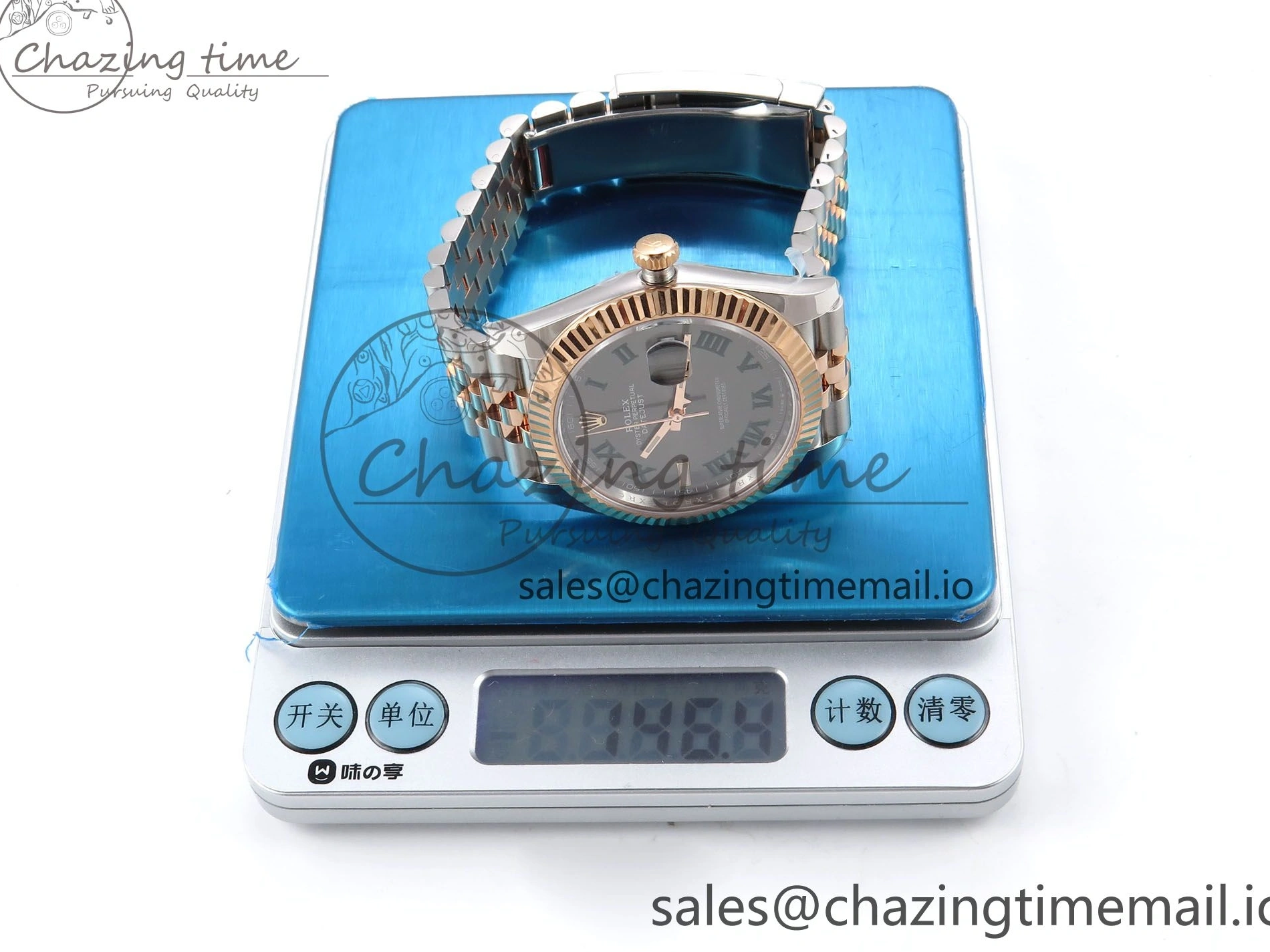 0214 DateJust 41 126331 ARF 1:1 Best Edition 904L Steel Gray Dial Green Roman Marker on SS RG Jubilee Bracelet SH3235（Gain Weight） FastDry 1103